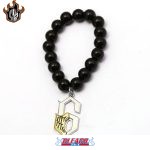 Bracelet shamballa Bleach en pierre de lave noire - Bleach Web