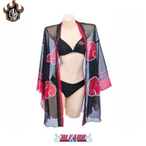 Maillot de Bain 3 pièces à imprimé Akatsuki, Kimono pour femmes - Bleach Web